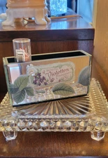 Upcycled Mirrored Vanity Lipstick Makeup Holder VTG Beauty Accessories Organizer