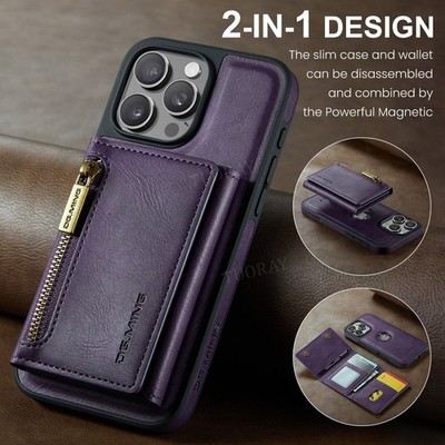 Handy Hülle für iPhone 2in1 Klapptasche Kartenfach Magnet Schutz Case Wallet