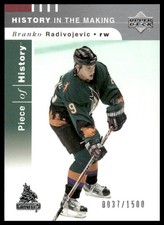 2002-03 Upper Deck Piece of History #145 Branko Radivojevic #/1500 Coyotes NM+