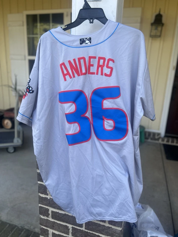 Camiseta deportiva Rawlings réplica Rocket City Trash Pandas visitante talla 4XL Foto 2 de 2