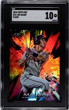 2018 Topps Fire #13 Joe Mauer Flame SGC 10 Gem Mint