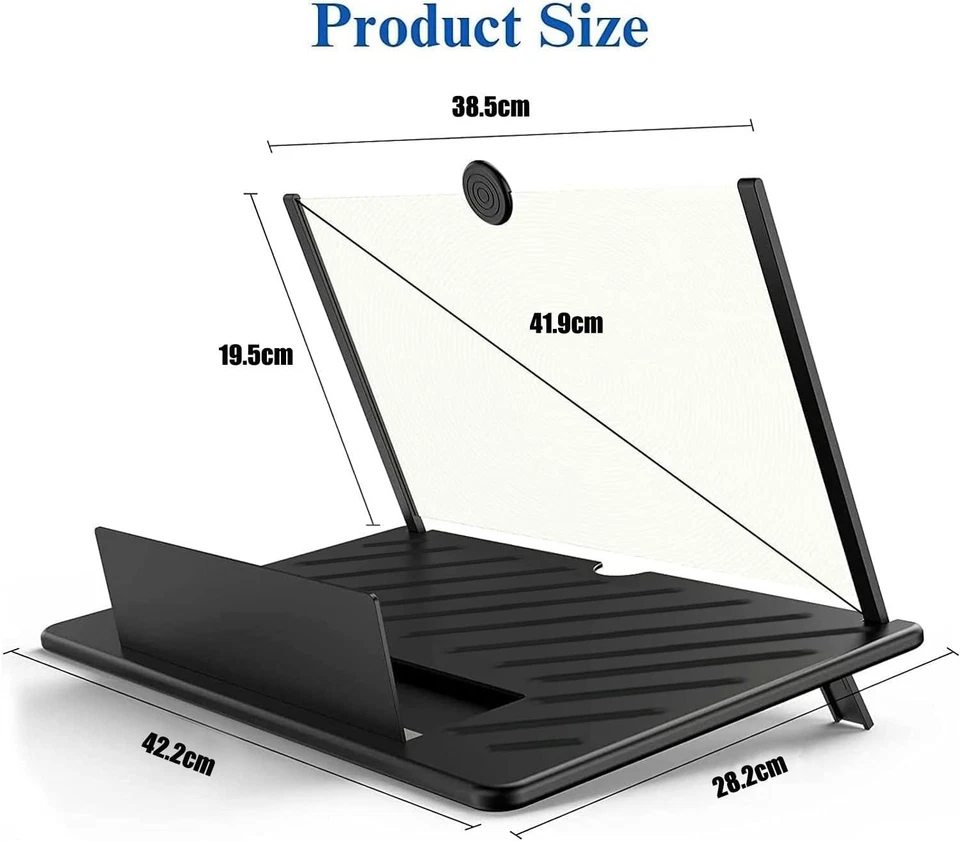 20 Inch Screen Magnifier Acrylic Foldable Phone Stand for Movies and Gaming - Image 4 of 4