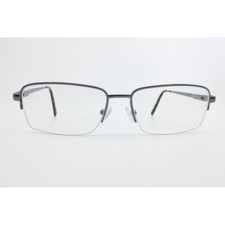 St. Michel 1612 Eyeglasses Gunmetal Grey Semi Rimless Rectangular Frames Mens
