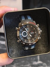 FREDRIC Herren Dual Time Armbanduhr Quarz Ana...