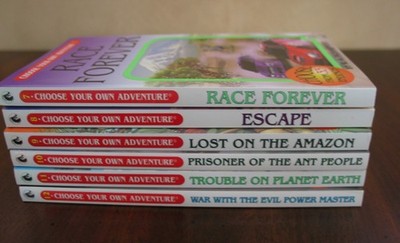 Paperback books lot of 6 Choose Your Own Adventure CYOA #7-#12 by R.A.Montgomery
