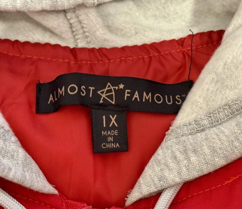 New With Tags Almost Famous Red Puffer Best With Hood - Image 3 of 4