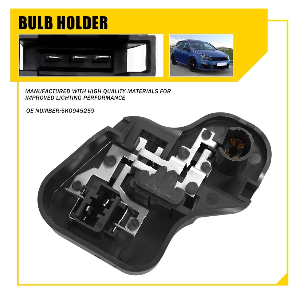 VW Golf 5K Mk6 Rear NS Left Inner Light Cluster Bulb Holder New 5K0945259 - Image 4 of 4