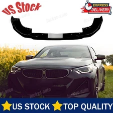 Gloss Blk For 2022-2025 BMW G42 M240i M Sport Performance Style Front Bumper Lip