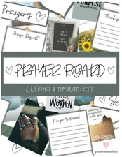 Prayer Board Clip Art & Templates Book: Including Inspirational Images, Phra...