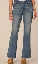 Democracy Ab Petite  s Sz 10P High Rise Out There FlareJeans SubtleFading MSRP 88