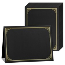 Certificate Holders Black, 30 Packs, New Pattern , Diploma Covers Gold Foil B...