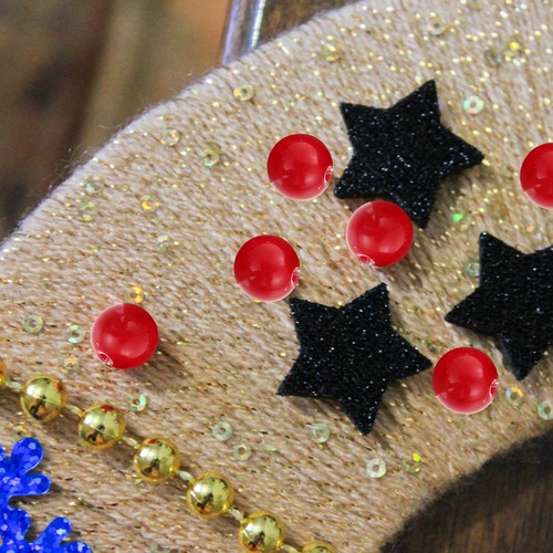 Creative Imitation Coral Red Beads Christmas Tree Ornaments DIY Bracelets Red - Bild 6 von 12