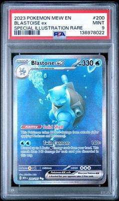 Blastoise ex PSA 9 SIR 151 200/165 SV 151 MEW EN Pokemon Card