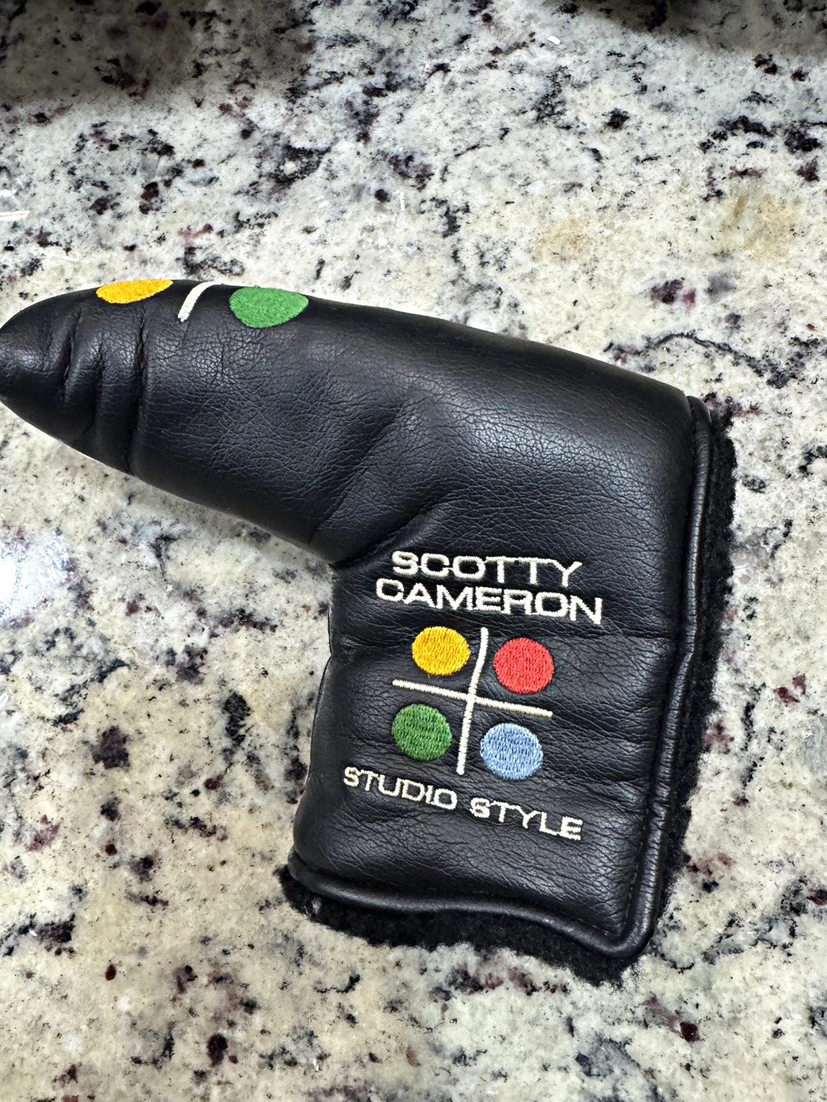 Scotty Cameron Studio Style Putter Headcover Black Leather Golf Club 1pc