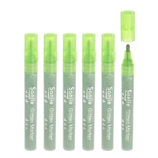 Metallic Marker Pens, 6pcs Paint Pens Shimmer Colored Markers, Light Green