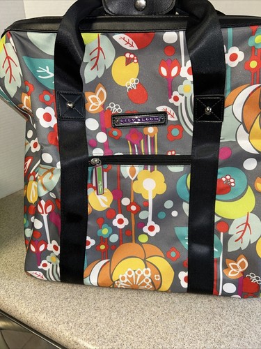 Lily Bloom BLISS Underseat Bag Rolling Carry-on Luggage, Floral, EUC, Pockets - Picture 9 of 14