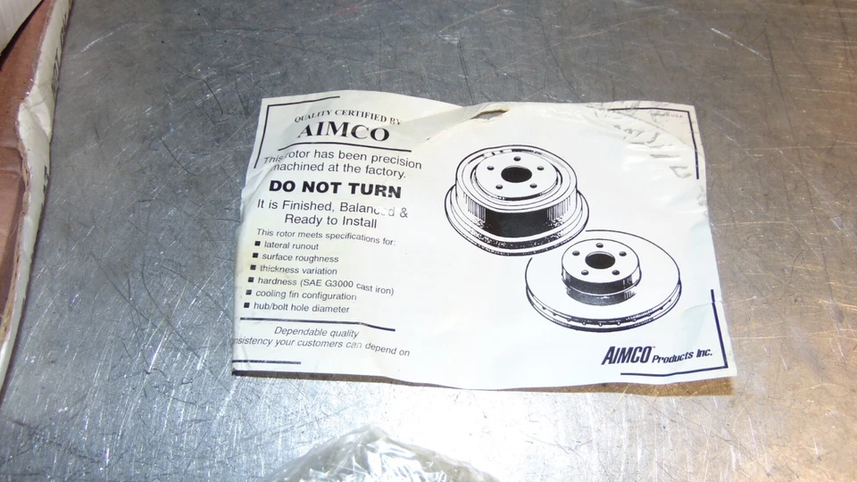Aimco Front Brake Rotor 65110 5552 D5072 141263 1983-1996 Buick Oldsmobile Pont - Image 4 of 4