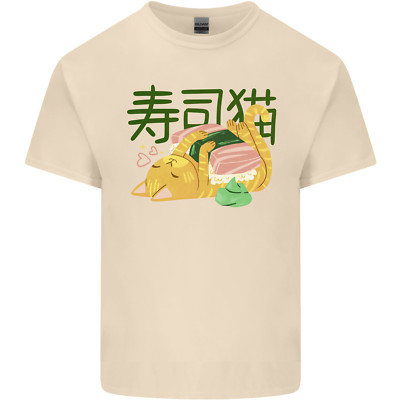 Sushi Cat Herren T-Shirt leicht Baumwolle