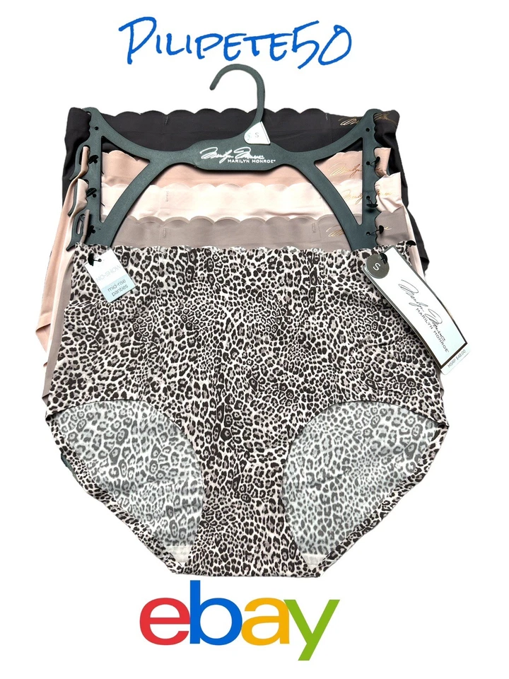 Bragas de tiro medio Marilyn Monroe 5 piezas MM3731-49 No Show ~ M ~ Multicolor $48-PERFECTAS Foto 3 de 4