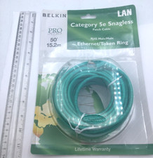 Belkin Pro Series Cat 5e Snagless Patch Cable 50' Green RJ45 Ethernet/Token Ring