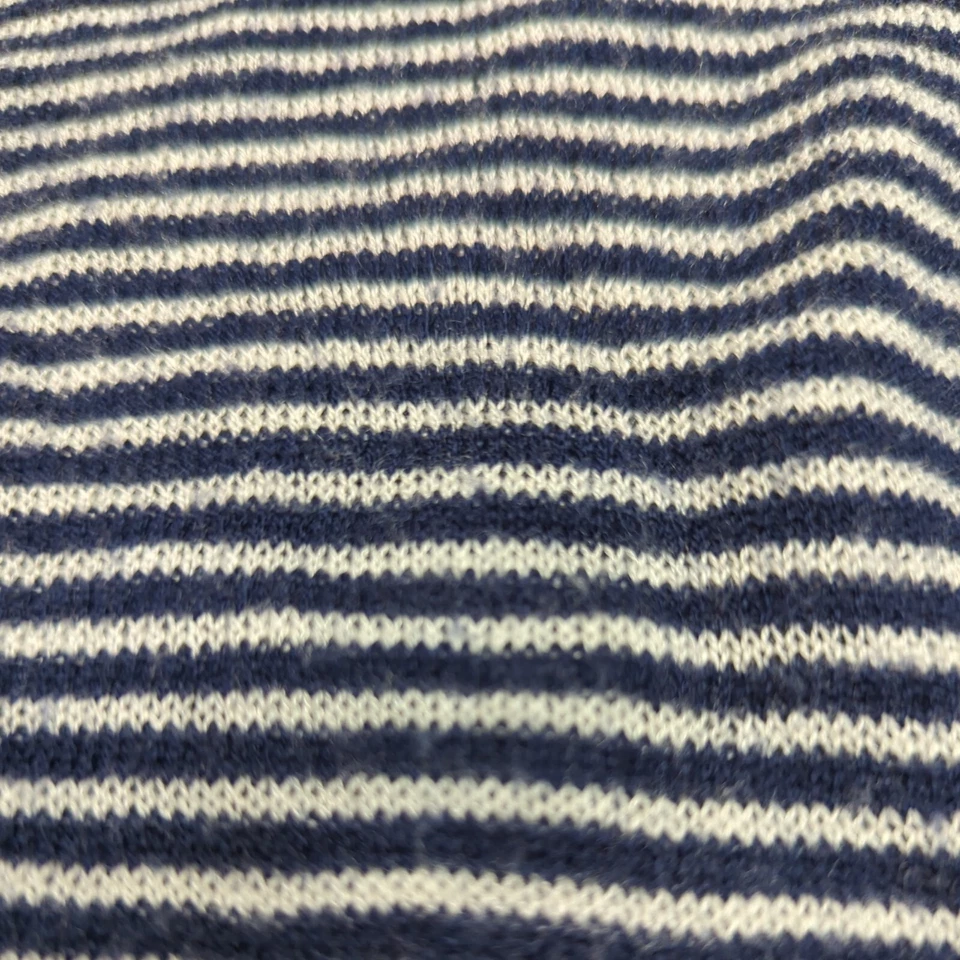 Sanctuary Womens Medium M Size Blue Striped Cropped Sweater Wool Cashmere Blend - Image 3 of 4