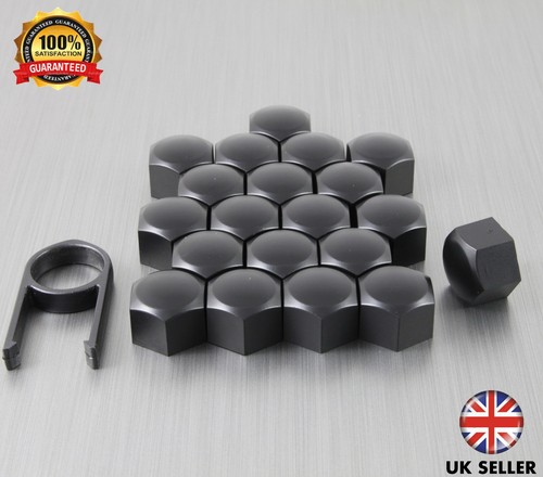 20 Car Bolts Alloy Wheel Nuts Covers 19mm Black For Audi RS3 RS4 ...