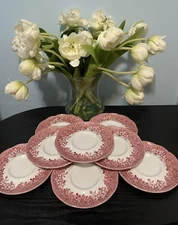 8 Romantic England Warwickshire 16th C Anne Hathaways Cottage J&G Meakin Saucers