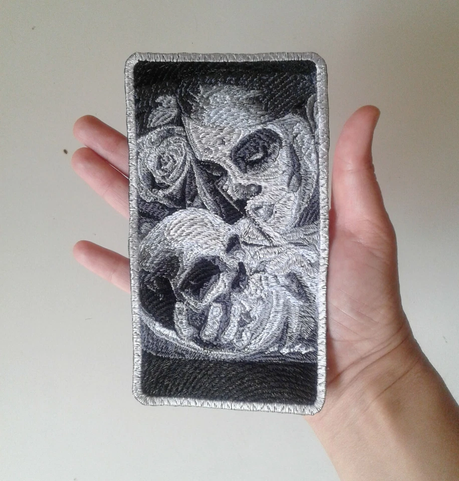 Hasta La Muerte Handmade Embroidered Patch - Image 4 of 4