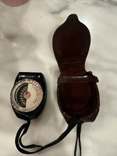 Vintage DeJUR Model 40 Exposure Light Meter in Leather Case Working Made In USA