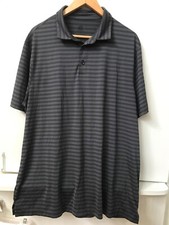 Champion C9 DuoDry XL Extra Large Polo Shirt Black Gray Stripe Business Casual
