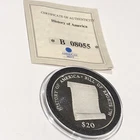 2000 Bill Of Rights $20 Liberia Coin 20 Grams .999 Fine Silver Proof Round Medal
