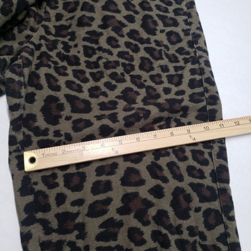 Urban Outfitters PJ Pants Men Medium Green Leopard Flannel Trouser Casual Lounge - Picture 6 of 18
