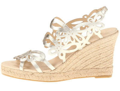 Eric Michael Jillian Gold Espadrille Wedge Heel Sandal EU sizes 35-42/5-12/NEW!