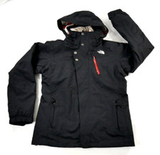 The North Face Black Full Zip Hooded Parka Shell Jacket Women's Large EUC