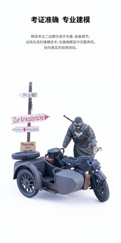 1/35 WWII German Motorcyclist Resin Figur Military Battle Scene unbemalt Modell - Bild 8 von 24