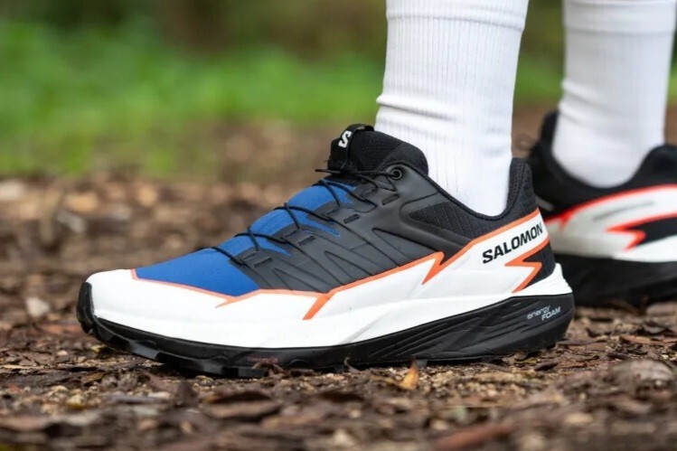 Scarpe da trail running Salomon Thundercross suola Contagrip blu bianco uomo US 10 5