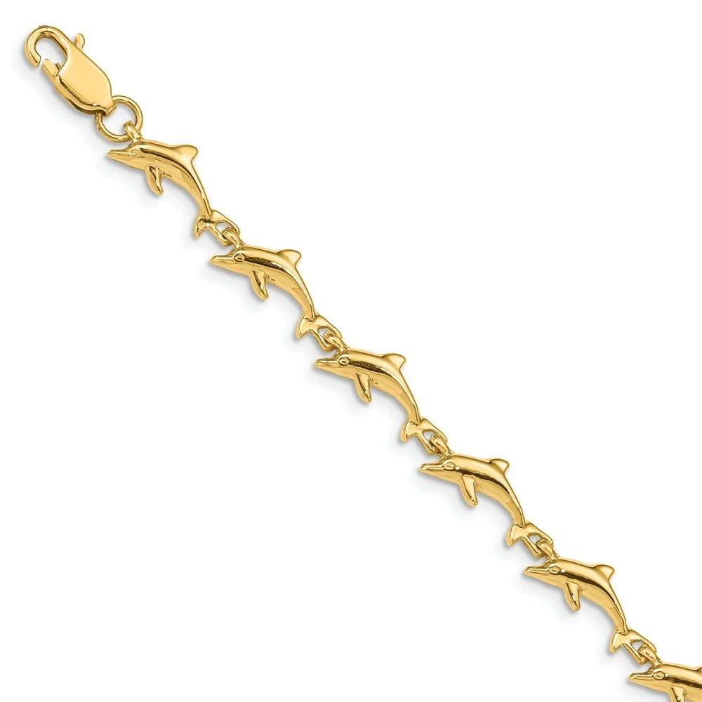 14k gold on sale dolphin bracelet