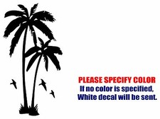 Coconut Palm Tree Graphic Die Cut decal sticker Car Truck Boat Window Bumper 7"