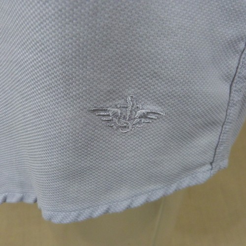 Levi Strauss Dockers Mens Grandad Collar Shirt Size L Band Collar Grey Cotton VG - Picture 13 of 13