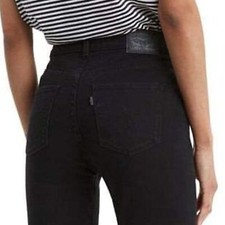 LEVI'S Classic Bootcut Jeans Womens 6 28x32 Mid Rise Black Stretch Denim 1 NWT