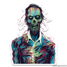 Zombie Undead Skeleton, Vinyl Decal Sticker, Indoor Outdoor, 3 Sizes, #12058