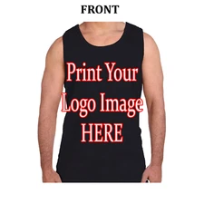Men's Heavy Weight  T-TANKTOPS Custom Printing Images Names All Sizes Available