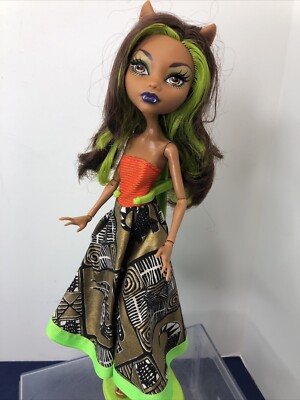 10.5  Mattel Monster High Doll Clawdeen Wolf Killer Style OOAK Dress #R4