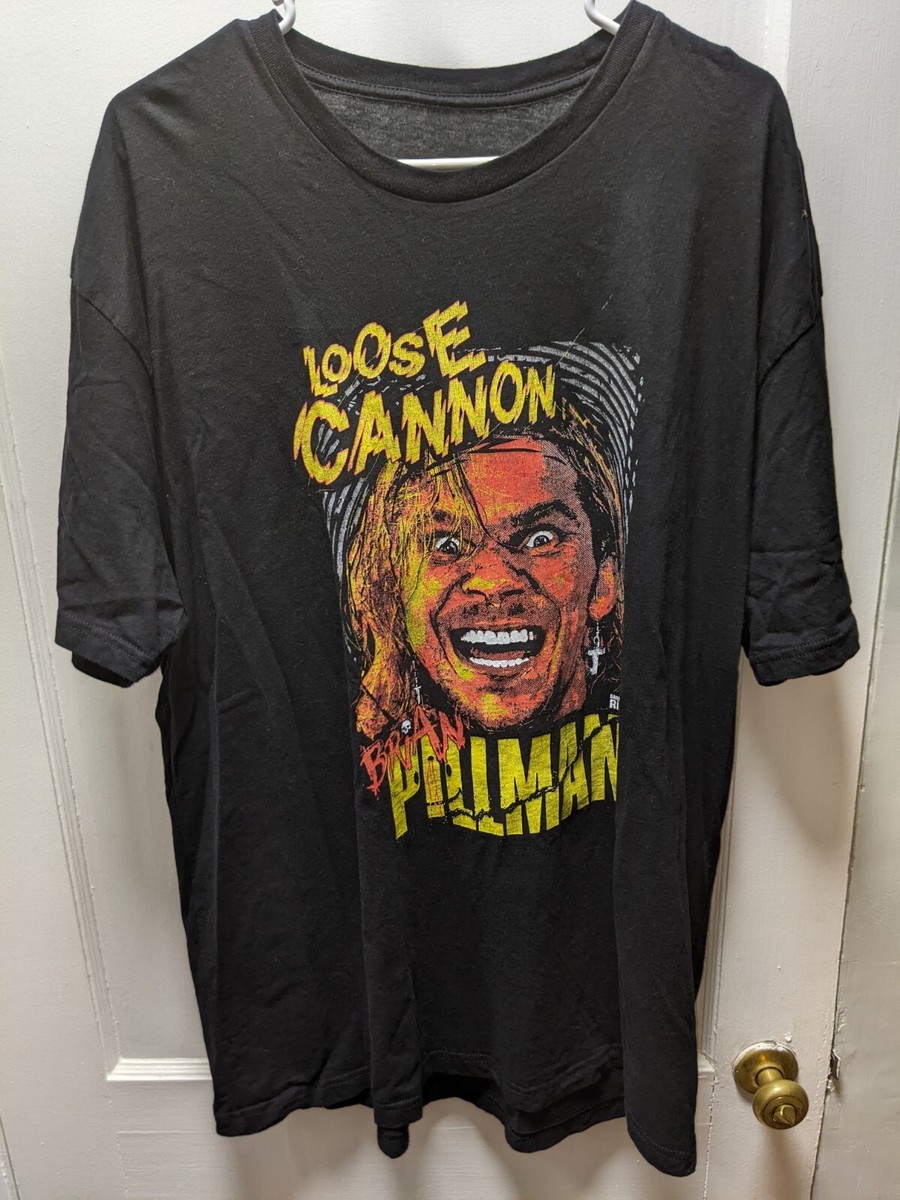 T-shirt Vintage WWF 1996 Brian Pillman Loose Cannon - 'I Don’t Call 911' - Taille XXL - Noir