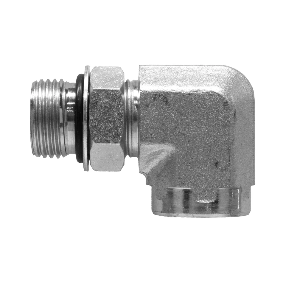 GATES 6815-06-06 Hydraulic Fitting 3/8" Male O-Ring X 3/8" Female O-Ring Port 90