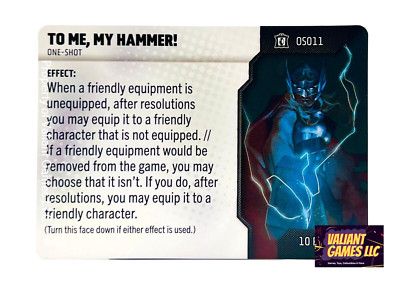 Marvel Heroclix To Me My Hammer! #OS011 One Shot Card Collector's Trove Set