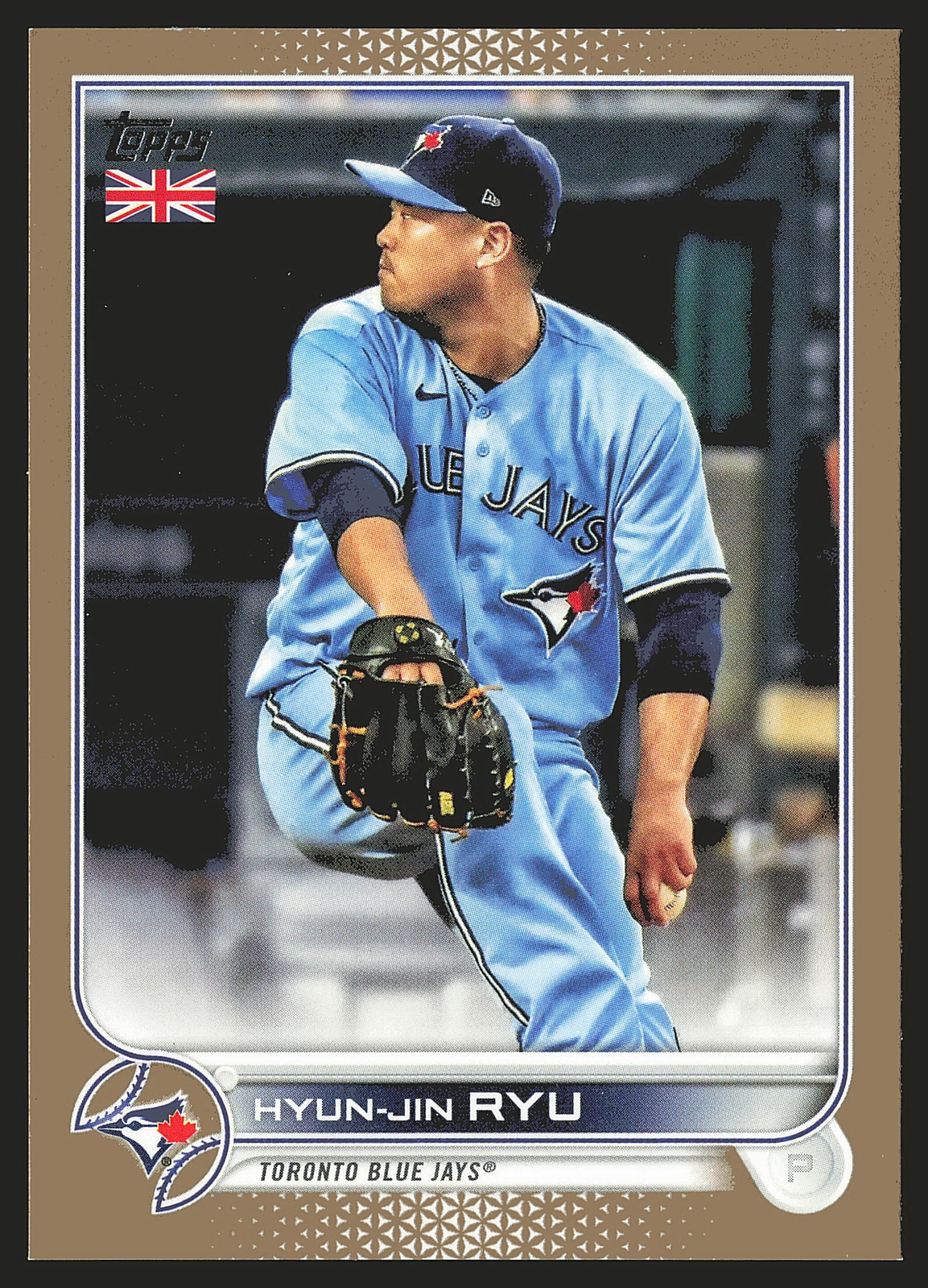 2022 Topps UK Edition #116 Hyun-Jin Ryu Gold #/25 SN