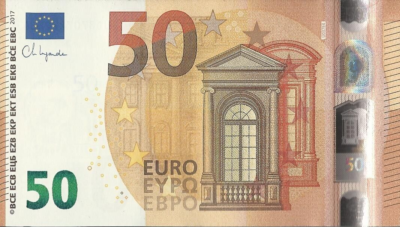 #ad 50 Euro Banknote Circulated 2017 Legal Tender $99.95