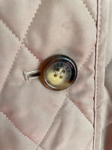 Burberry Womens Beige Diamond Quilted Jacket Button-Front Nova Check Size L - Picture 9 of 17