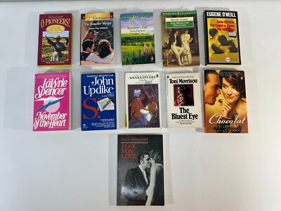 Romance Novel Book Lot - Eugene O'Neil Anna Christie, Shakespere, Chocolat ++